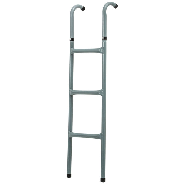 Galvanized Trampoline Ladder with Non-slip Mat - 12/14ft, Black