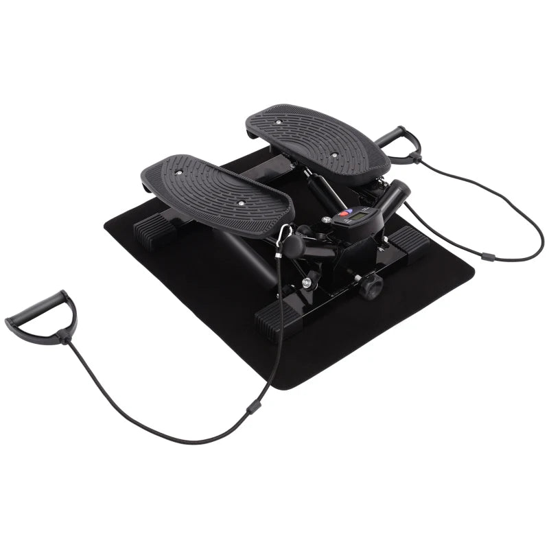 Compact Black Mini Stepper Exercise Machine - 45x42x21 cm