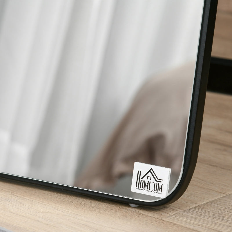 Black Full Length Mirror - Floor Standing or Wall Mount - Bedroom Dressing Mirror