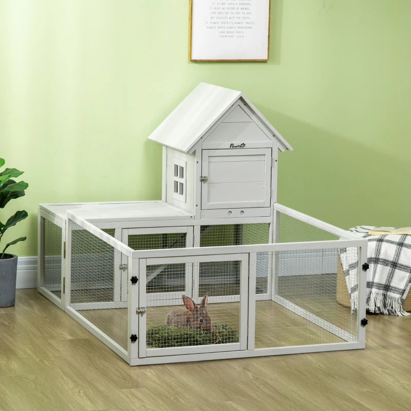 Light Grey Indoor Small Pet Cage with Slide-Out Tray