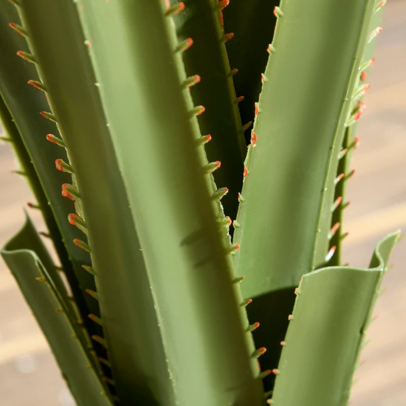 Green Agave Succulent Desk Fake Plants Set of 2, 15x15x90cm