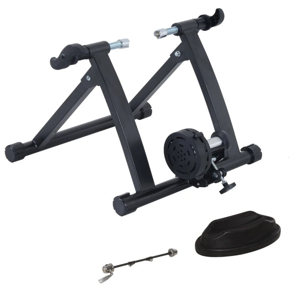 Black Magnetic Bike Trainer Stand for 26''-28'' & 700C Bikes