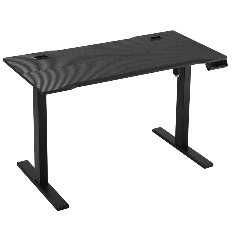 Black Electric Standing Desk, 120x60cm Memory Preset Workstation