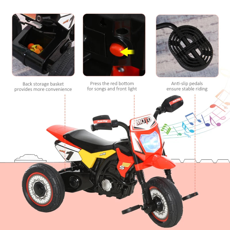 Red Toddler 3-Wheel Pedal Trike for Kids