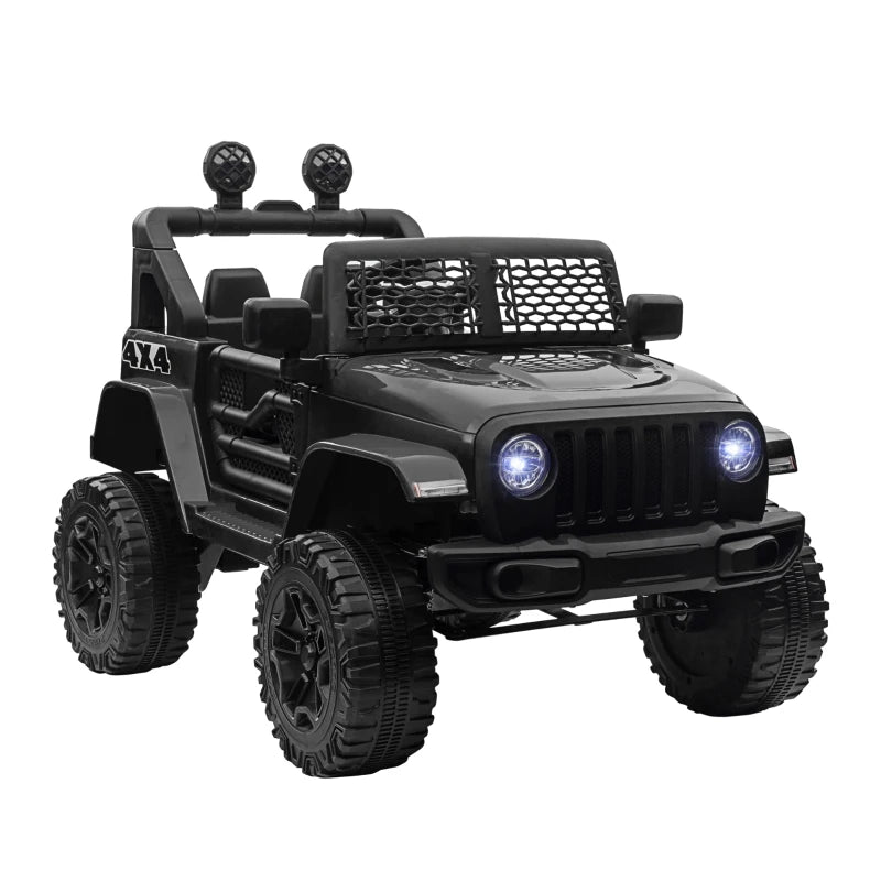 Black Off-Road Electric Ride-On Car for Kids 3-6 Years Old