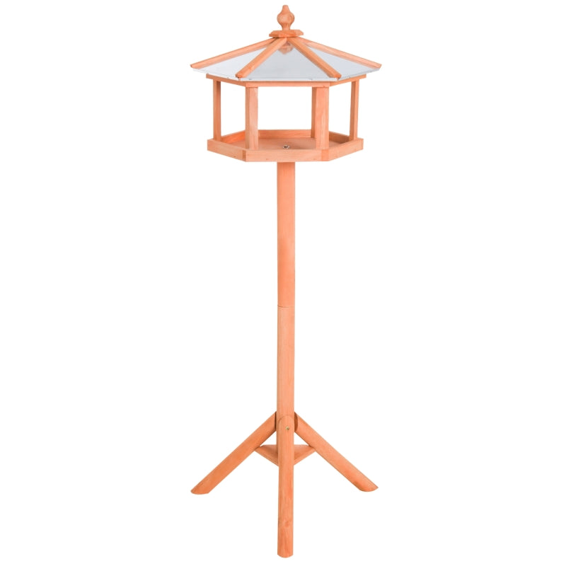 Natural Wood Bird Feeder Station - Parrot Stand