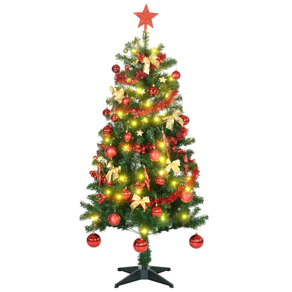 5ft Pre-lit Green Christmas Tree with Warm White LED Lights