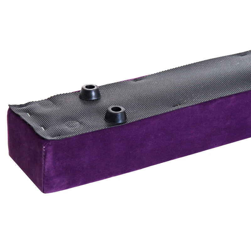 Purple Suede Upholstered Wooden Folding Balance Beam