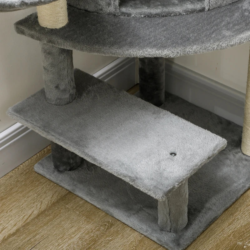 Grey 100cm Cat Tree Tower with Scratching Post