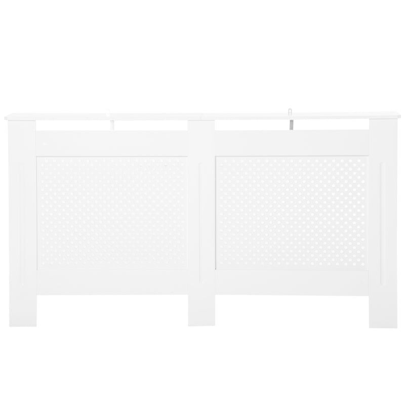 White Wooden Radiator Cover - Modern Home Furniture (Large)