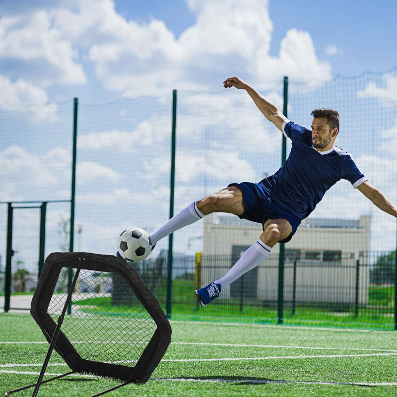 Adjustable Angle Foldable Football Rebounder Net - Blue