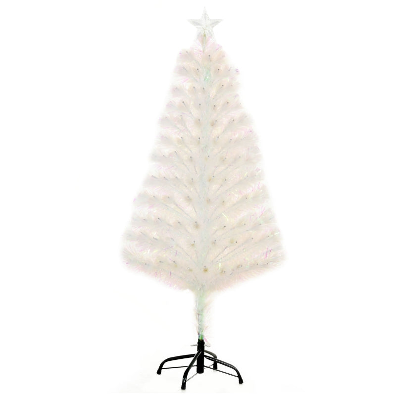 4ft White Fiber Optic LED Christmas Tree - Holiday Home Xmas Decor