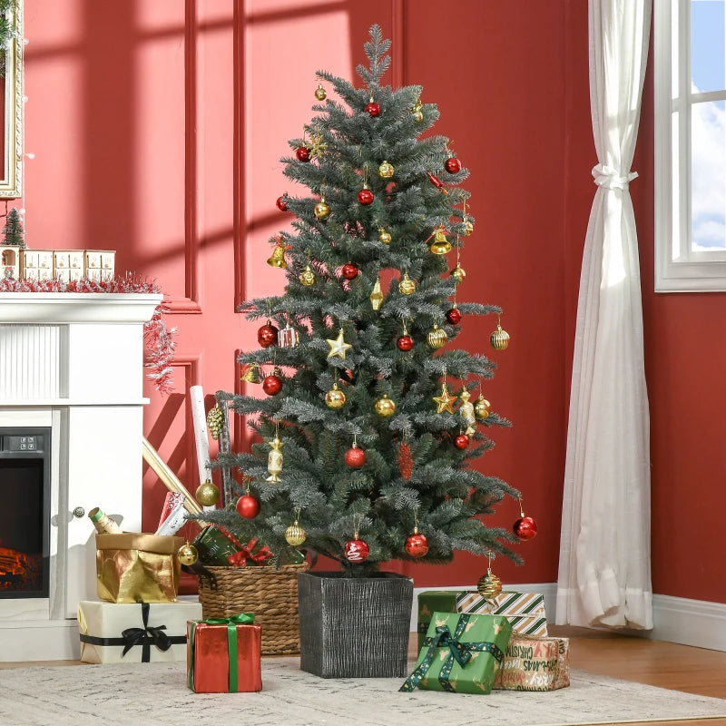 5ft Realistic Green Christmas Tree with Pot Stand - 1140 Tips