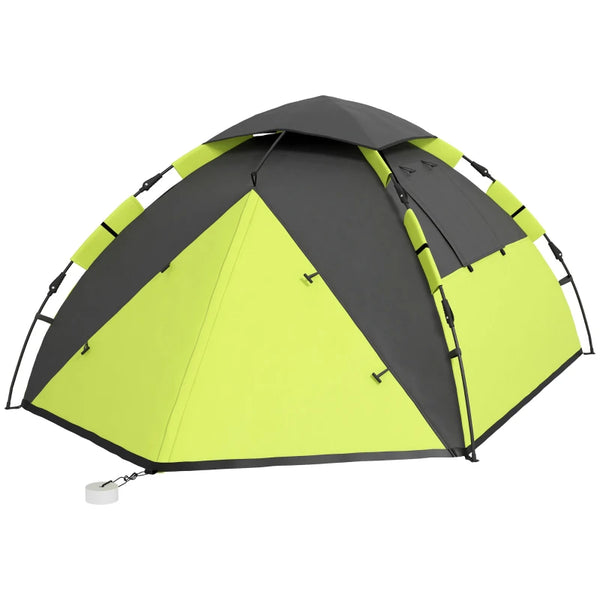 Green Two-Person Camping Tent with Accessories