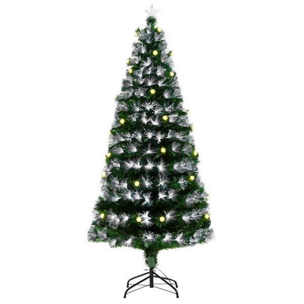 6ft White Pre-Lit Christmas Tree with 230 LEDs & Star Topper