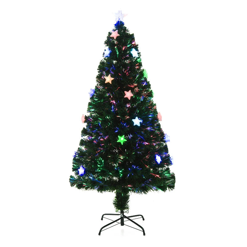 5FT Green Fibre Optic Christmas Tree with LED Lights