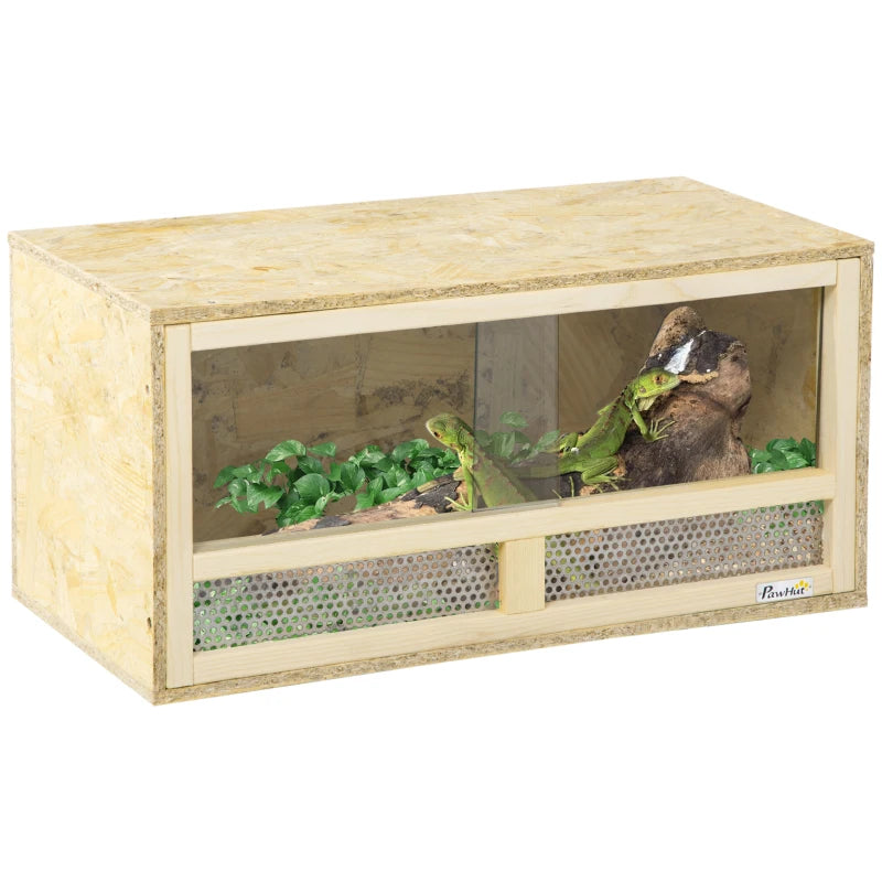 Mesh Reptile Terrarium Vivarium, Sliding Doors, Climbing Habitat, 60x29.5x29.5cm