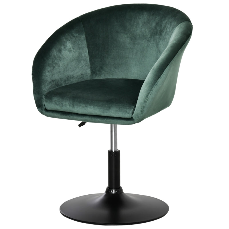 Green Swivel Fabric Bar Stool with Backrest and Adjustable Height