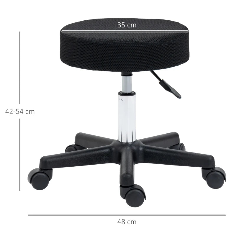 Black Hydraulic Swivel Salon Stool with 3 Seat Covers