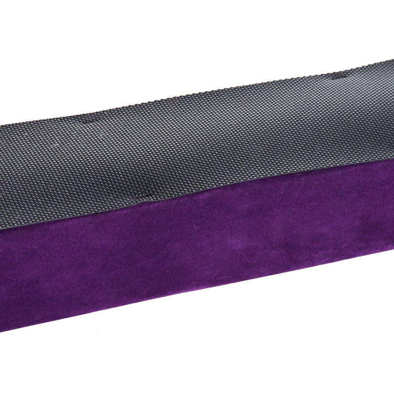 Purple Suede Upholstered Wooden Folding Balance Beam