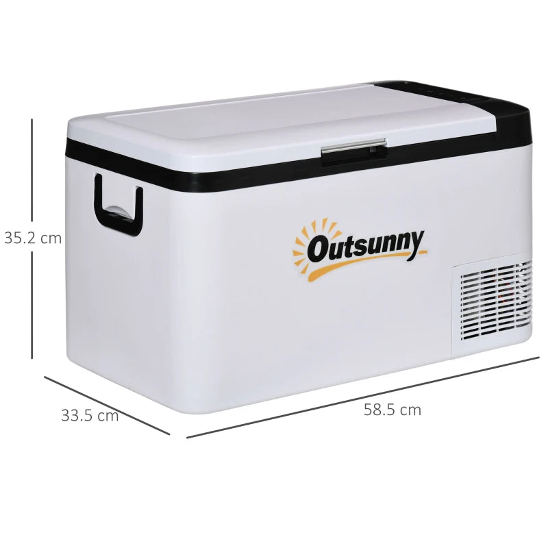 Portable 25L Car Refrigerator with LED Light - Compressor Cooler & Freezer