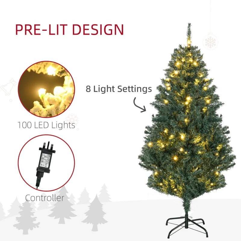 5' Pre-lit Christmas Tree with Warm White LED Lights - Holiday Decor Set