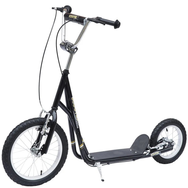 Black Alloy Wheel Stunt Scooter with Pneumatic Tyres
