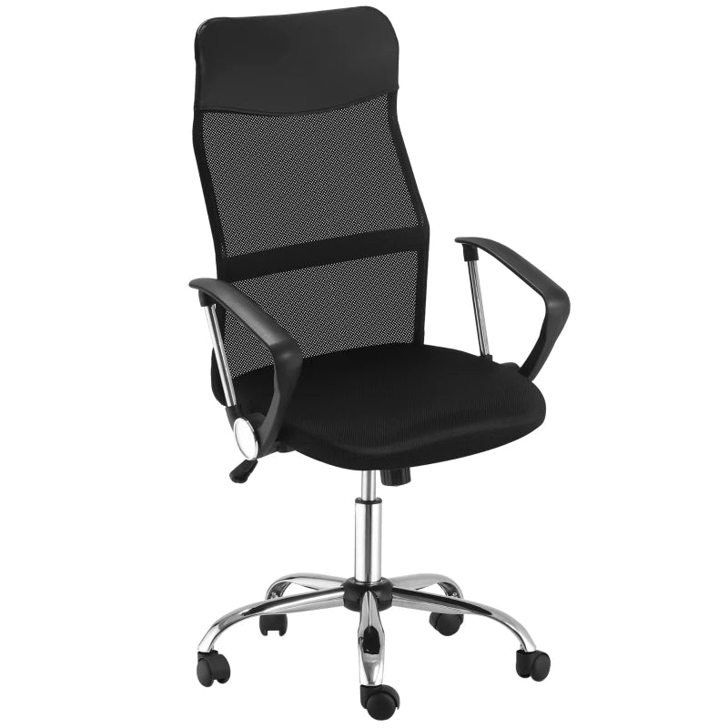 Black Ergonomic Mesh Office Chair with Adjustable Height & Tilt