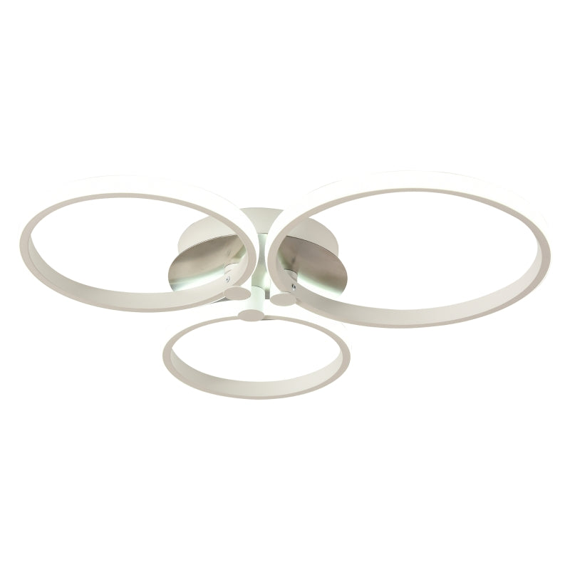 Modern LED Ceiling Light - Three Circle Design (White)