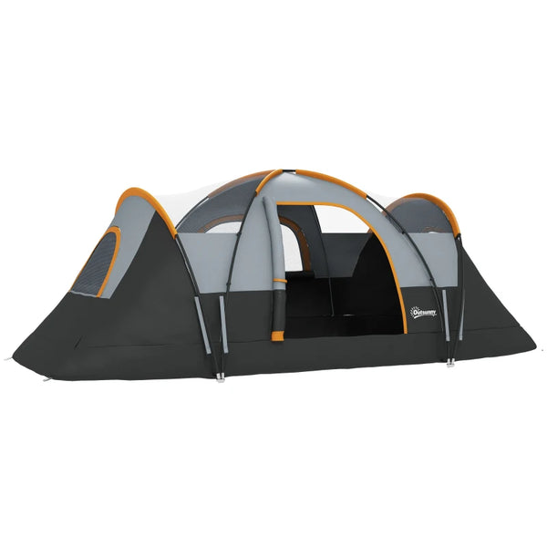 6-Person Multicolor Dome Camping Tent UV Protection Water Resistant