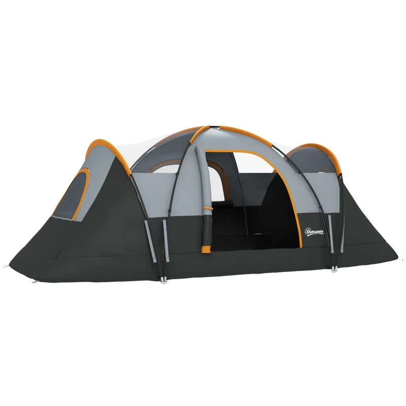 6-Person Multicolor Dome Camping Tent UV Protection Water Resistant