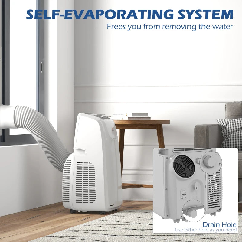 Portable 12,000 BTU White Air Conditioner