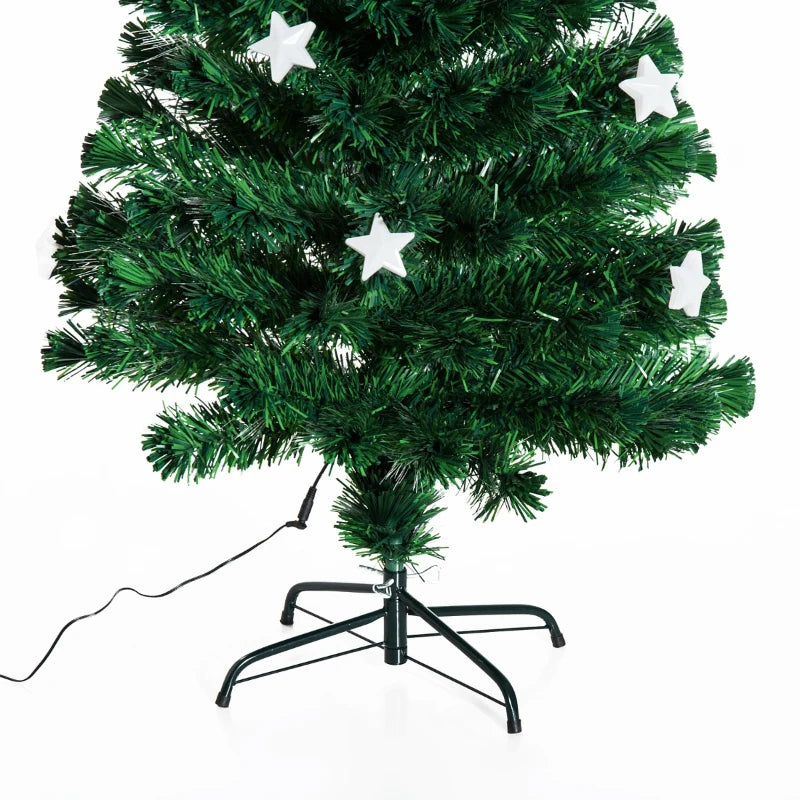 5FT Green Fibre Optic Christmas Tree with LED Lights