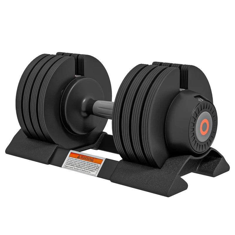 Adjustable Dumbbells Set with Storage Tray, Non-Slip Handle - 4-in-1 Weights, 7KG-24KG