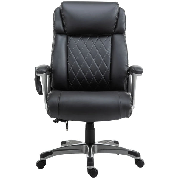 Black High Back Massage Office Chair with Vibration & Armrest