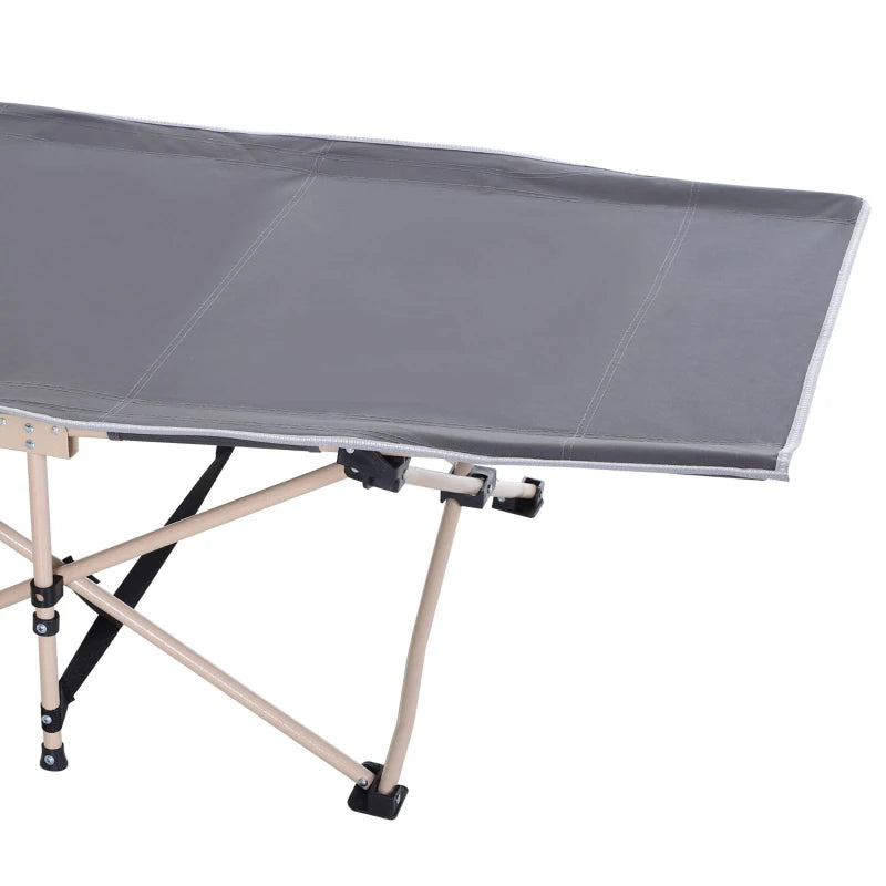 Grey Portable Camping Cot with Carry Bag