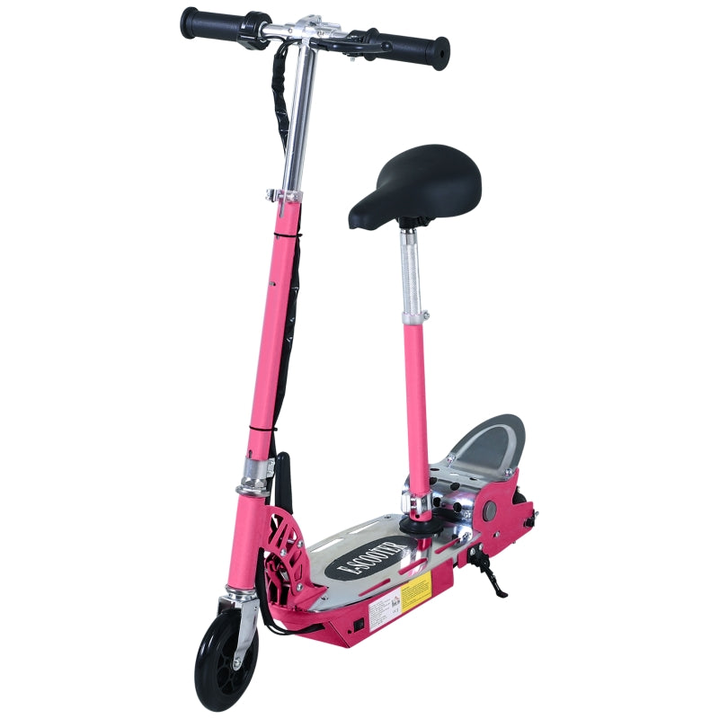 Foldable Pink Electric Scooter with Rechargeable Battery