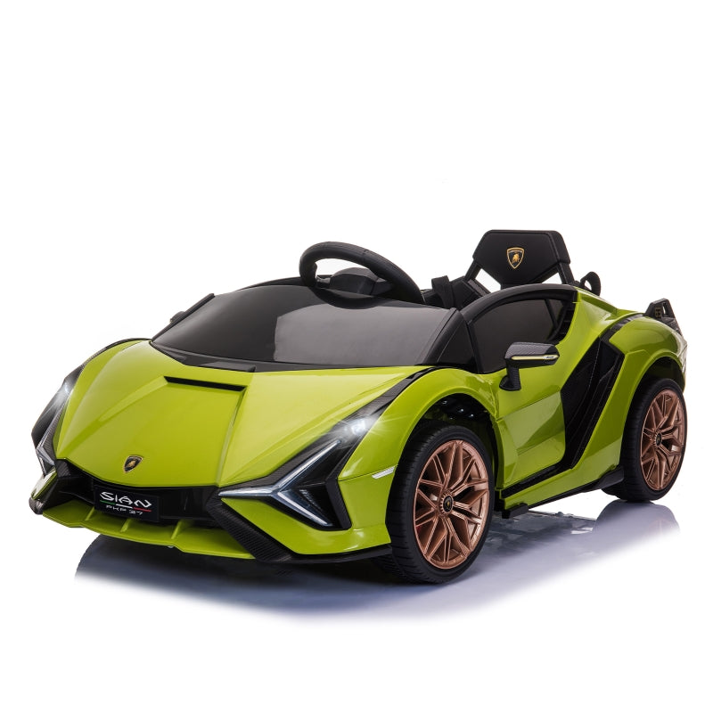 Green 12V Kids Electric Ride-On Car with Remote Control and Music