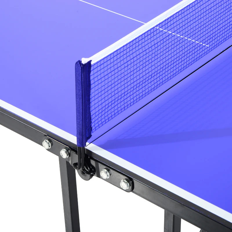 Blue Folding 5ft Mini Table Tennis Ping Pong Set