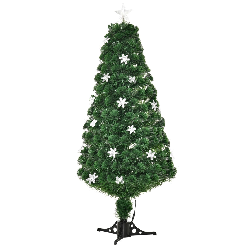 5FT Green Fiber Optic LED Christmas Tree - Holiday Home Xmas Decoration