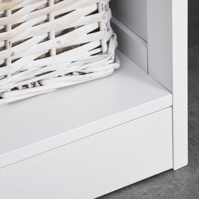 Slimline White Tall Bathroom Storage Cabinet