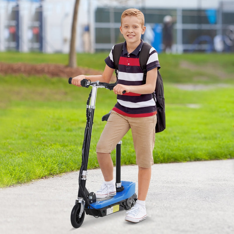 Blue Foldable Kids Electric Scooter with Brake Kickstand