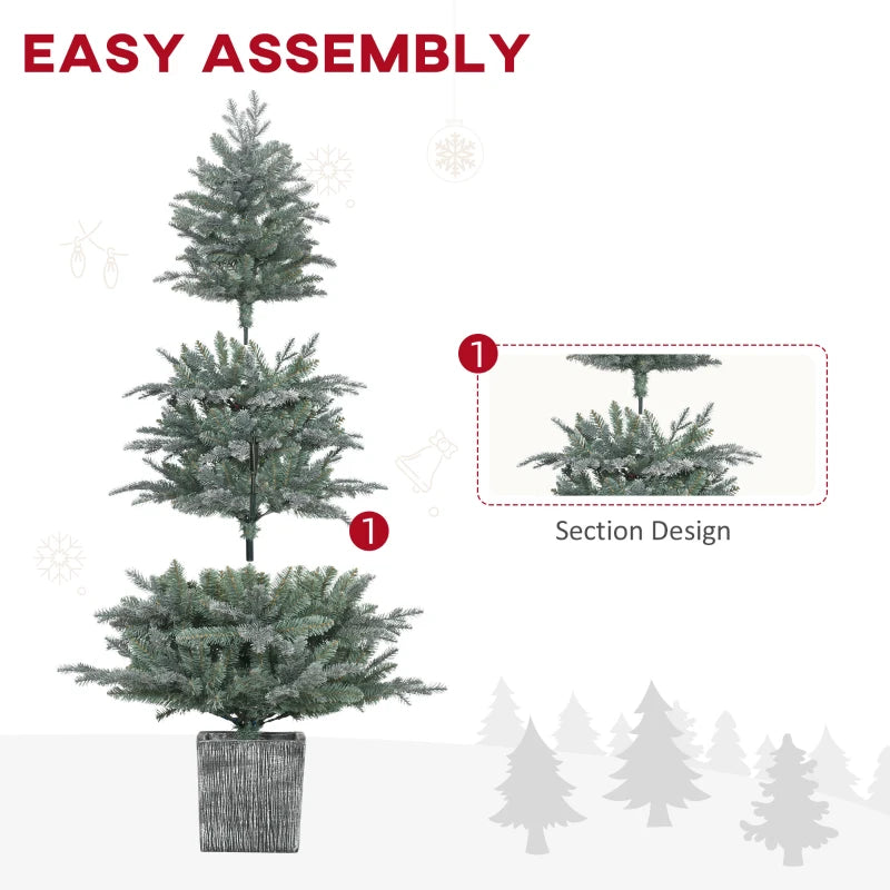 5ft Realistic Green Christmas Tree with Pot Stand - 1140 Tips