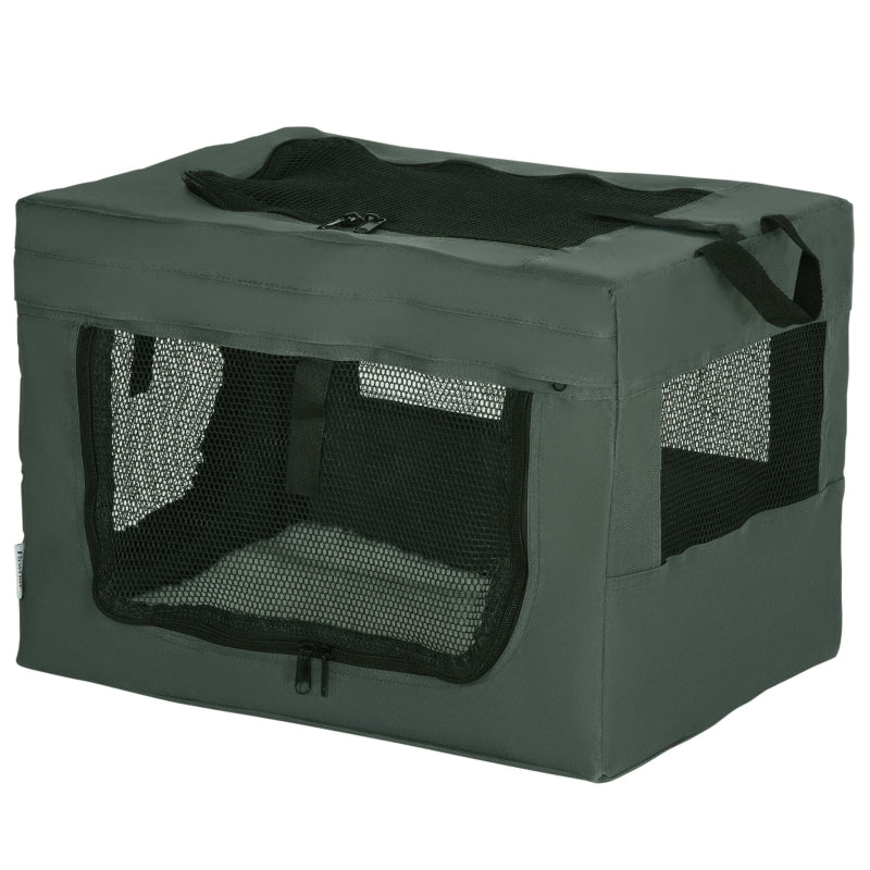 Grey Pet Carrier with Cushion for Miniature Dogs - 48.5cm