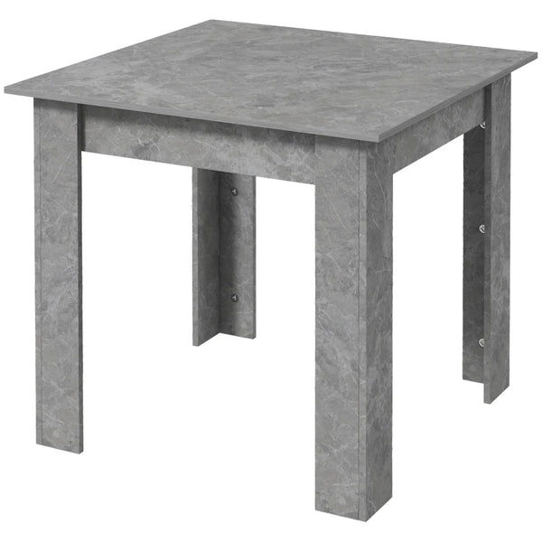 Modern Grey Square Dining Table with Faux Cement Effect