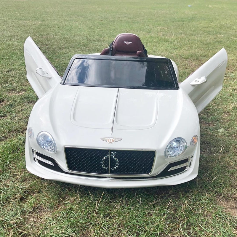 White Kids Electric Car with LED Lights