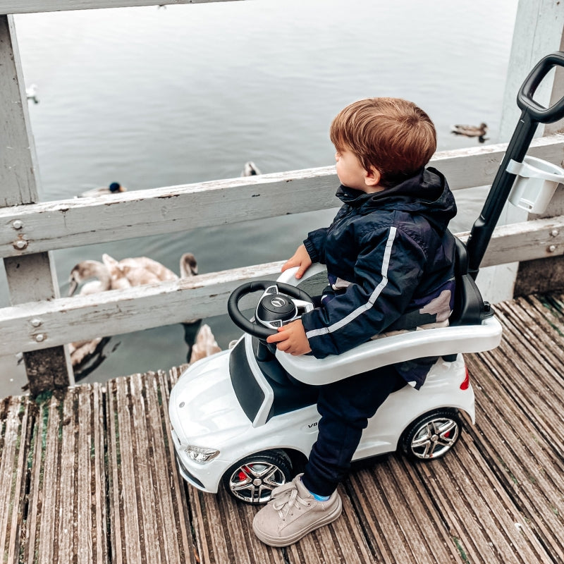 Red Ride-On Push Car with Steering Wheel and Storage for Toddlers 12-36 Months - Mercedes-Benz AMG C63