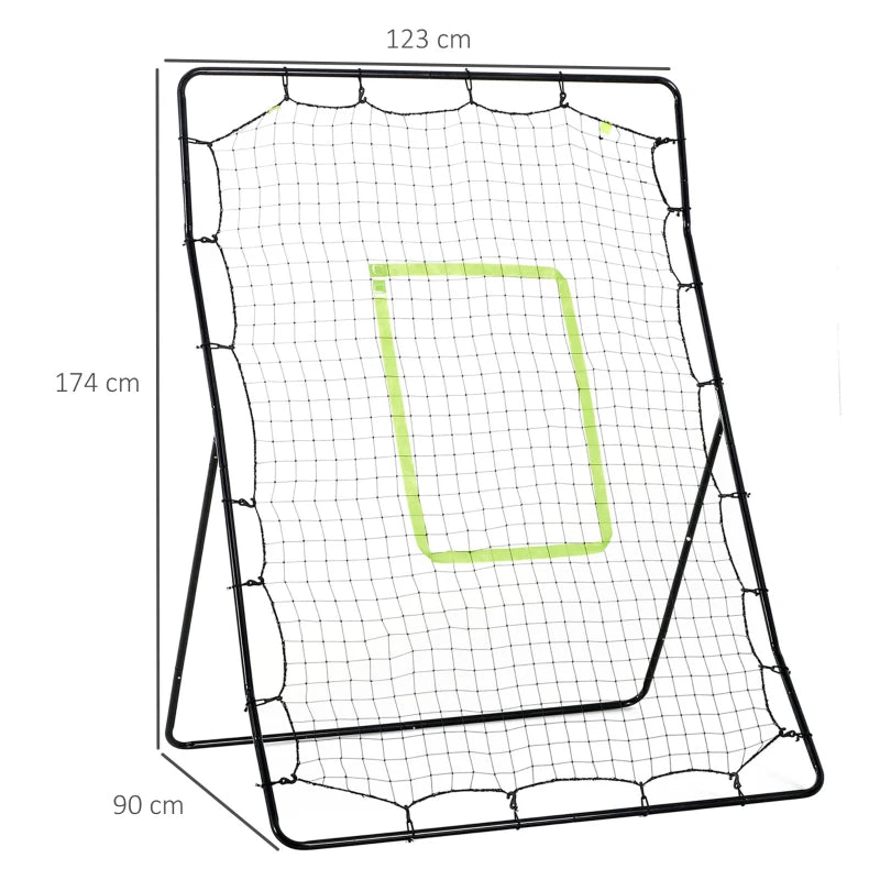 Black Baseball Rebounder Net for Teens and Adults - Softball Training Aid