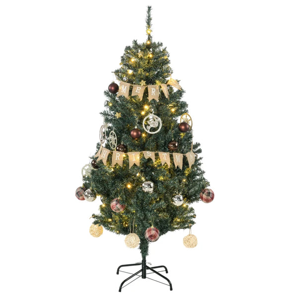 5' Pre-lit Christmas Tree with Warm White LED Lights - Holiday Decor Set