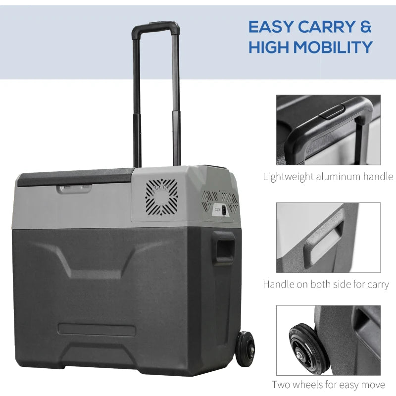 Portable 50L Car Fridge Freezer, Electric Cooler Box - 12/24V, -20°C